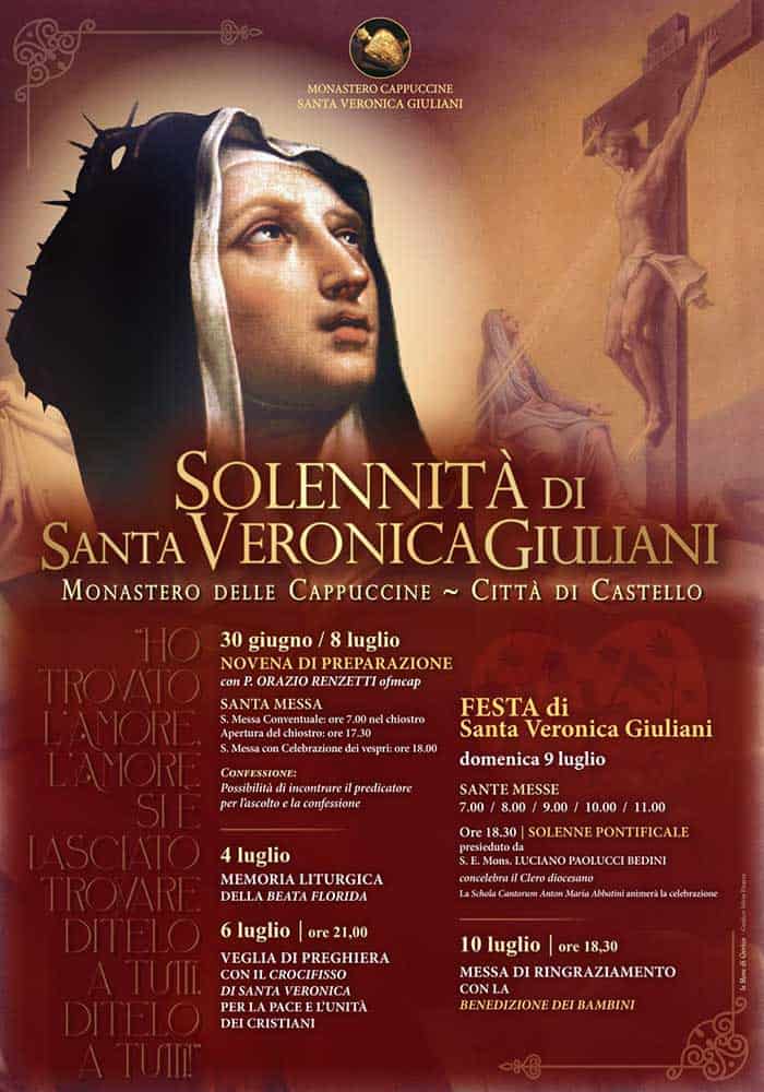 Evento Solennità di Santa Veronica Giuliani in data 08/07/2023